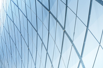 Modern architecture business building details steel facade background .