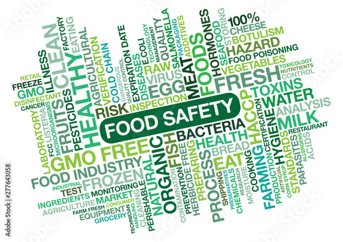 Food Safety. Word Collage.