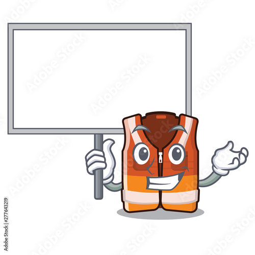 Bring board safety vest isolated in the character