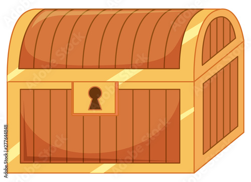 isolated treausre chest white background