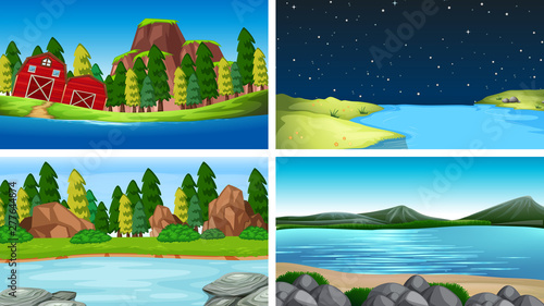 Set of different backgrounds