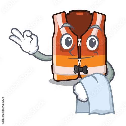 Waiter safety vest in the cartoon shape