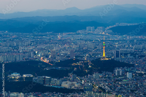 night view from aspan park of daegu, south korea