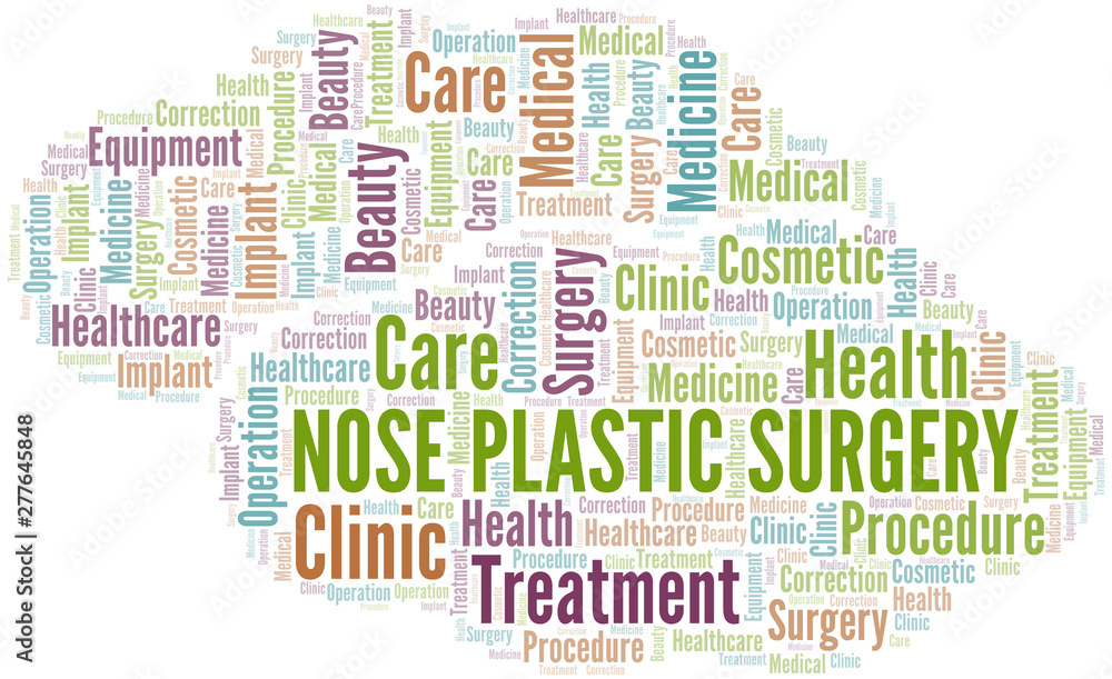 Nose Plastic Surgery word cloud vector made with text only. Nose Plastic Surgery word cloud vector made with text only.