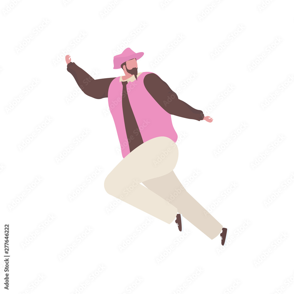 Fototapeta premium Man dancing and having fun at a birthday party