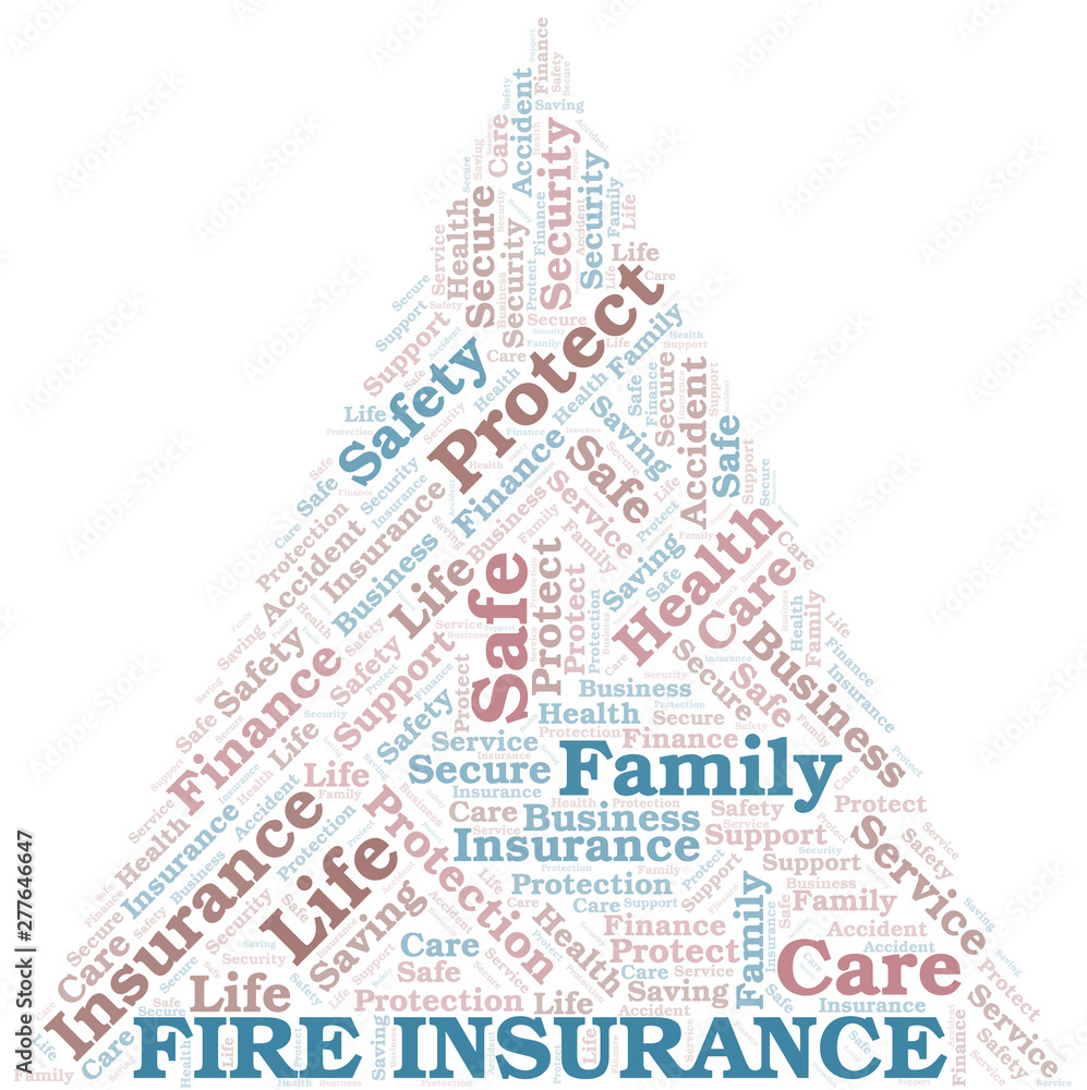 Fire Insurance word cloud vector made with text only. Fire Insurance word cloud vector made with text only.