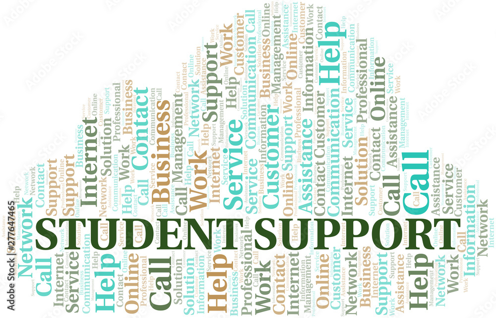 Student Support word cloud vector made with text only. Student Support word cloud vector made with text only.