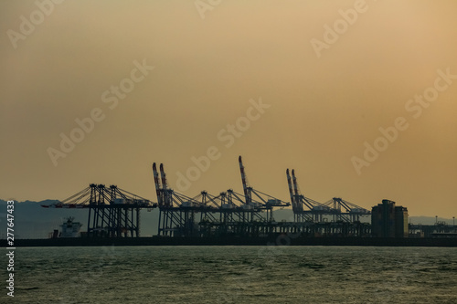 sunset in port © worawut