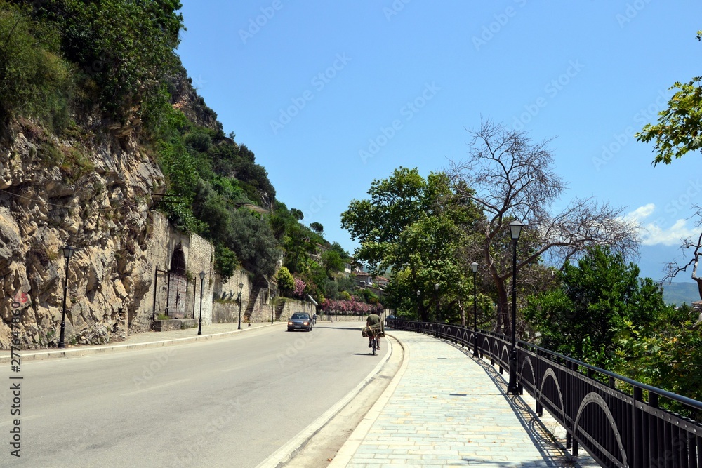 Antipatrea street (Rruga Antipatrea).  The albanian ancient city of Berat, designated a UNESCO World Heritage Site in 2008