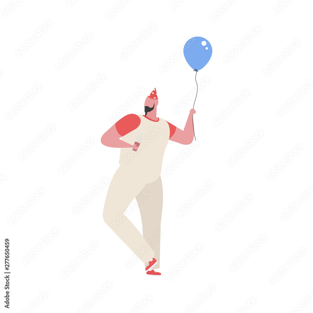 Man dancing and having fun at a birthday party Man dancing and having fun at a birthday party