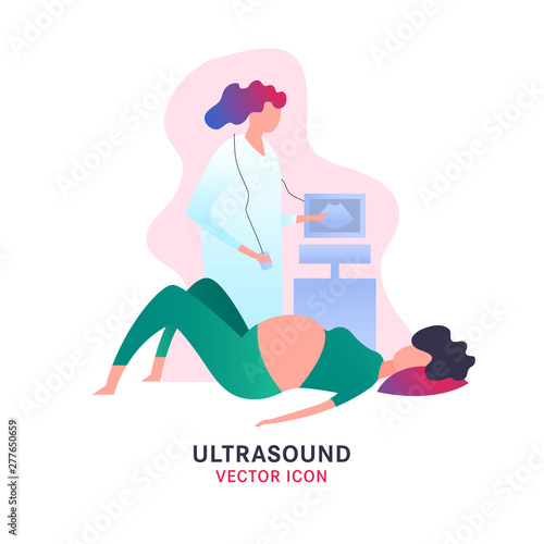 Flat ultrasound image