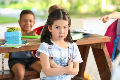 Bullied little girl with sc...