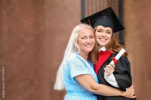 Happy young woman with her ...