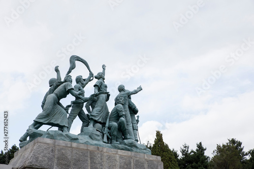 a model of war history in the Memorial Garden.