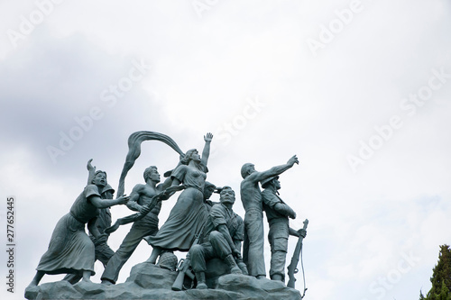 a model of war history in the Memorial Garden.