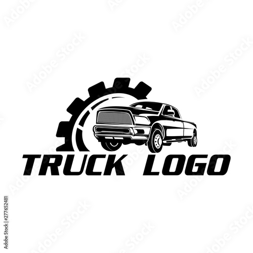 black pick up logo vector