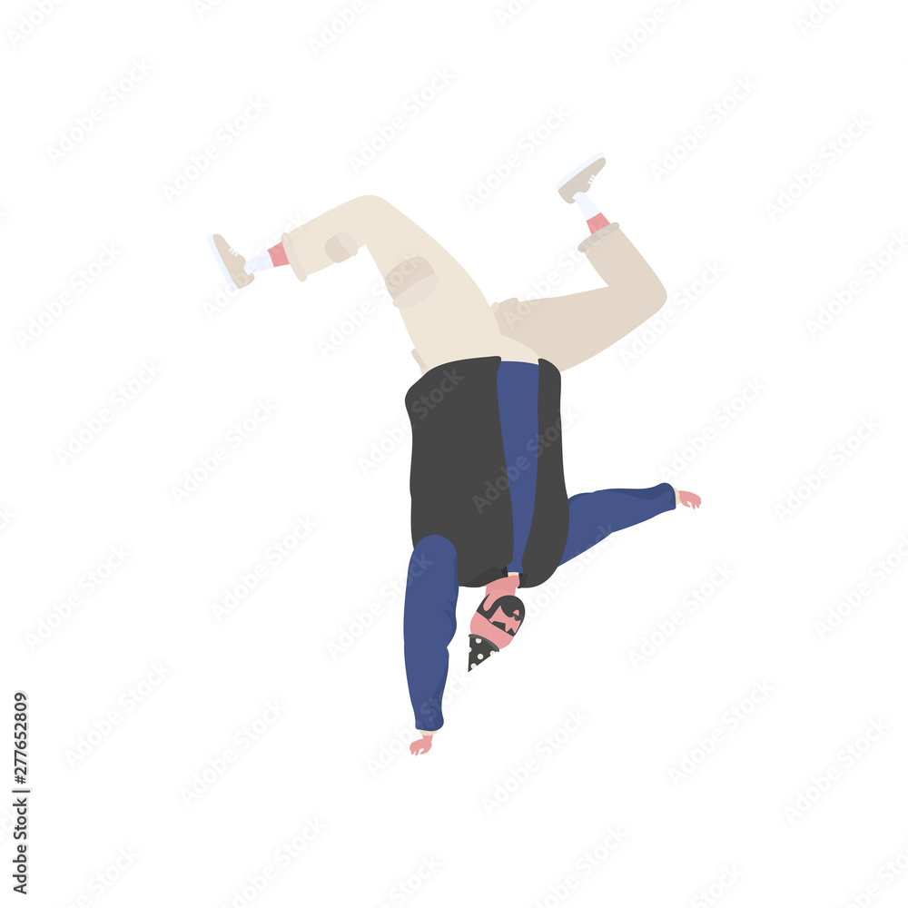 Fototapeta premium Man dancing and having fun at a birthday party