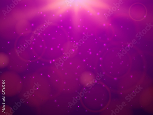 Ray of light in shiny purple background. Vector illustration.