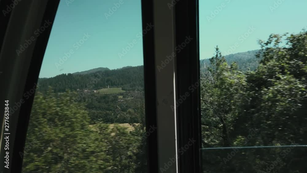 Panning shot of Napa Valley from a cable car. Vineyards in the summertime. Panning shot of Napa Valley from a cable car. Vineyards in the summertime.