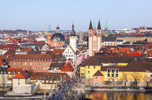 View of the Wuerzburg old town