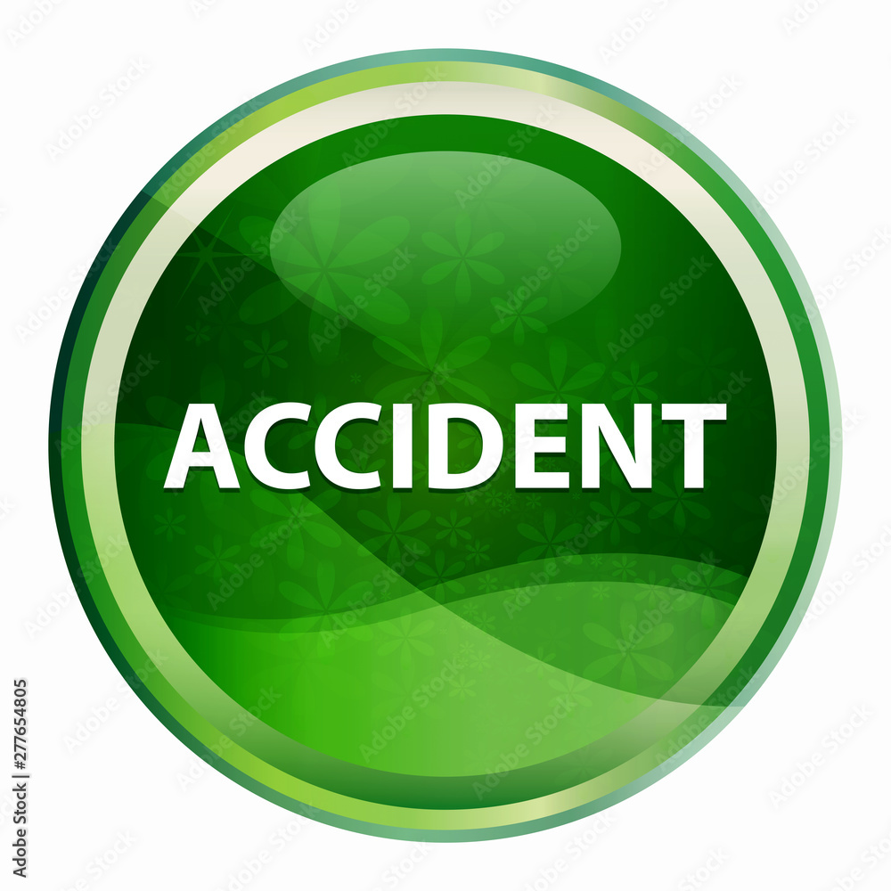 Accident Natural Green Round Button Accident Natural Green Round Button
