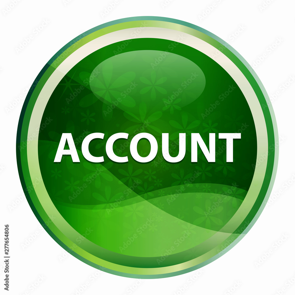 Account Natural Green Round Button Account Natural Green Round Button