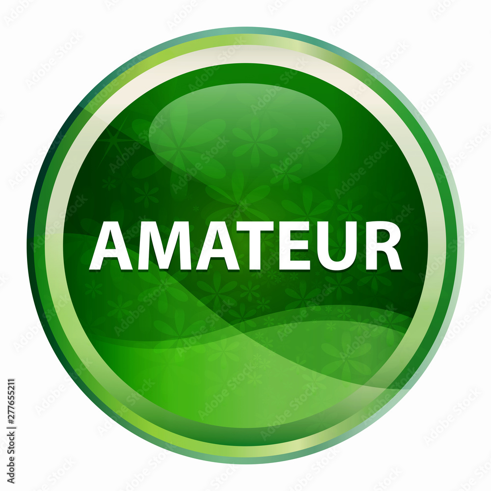 Amateur Natural Green Round Button Amateur Natural Green Round Button