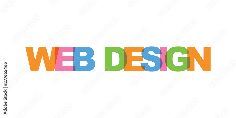 Web design business card text. Modern lettering poster. Color word art slogan icon. Phrases vector print design elements. Web design business card text. Modern lettering poster. Color word art slogan icon. Phrases vector print design elements.