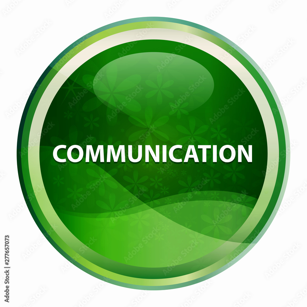 Communication Natural Green Round Button