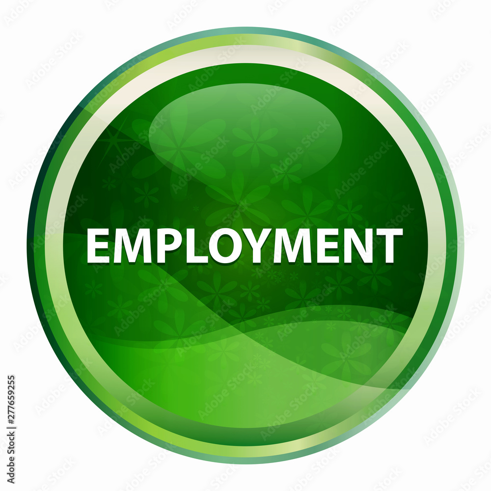 Employment Natural Green Round Button Employment Natural Green Round Button