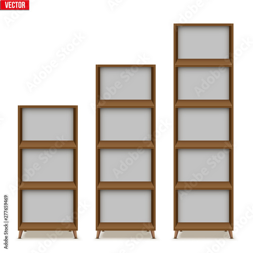 Empty rack with shelves or bookshelf