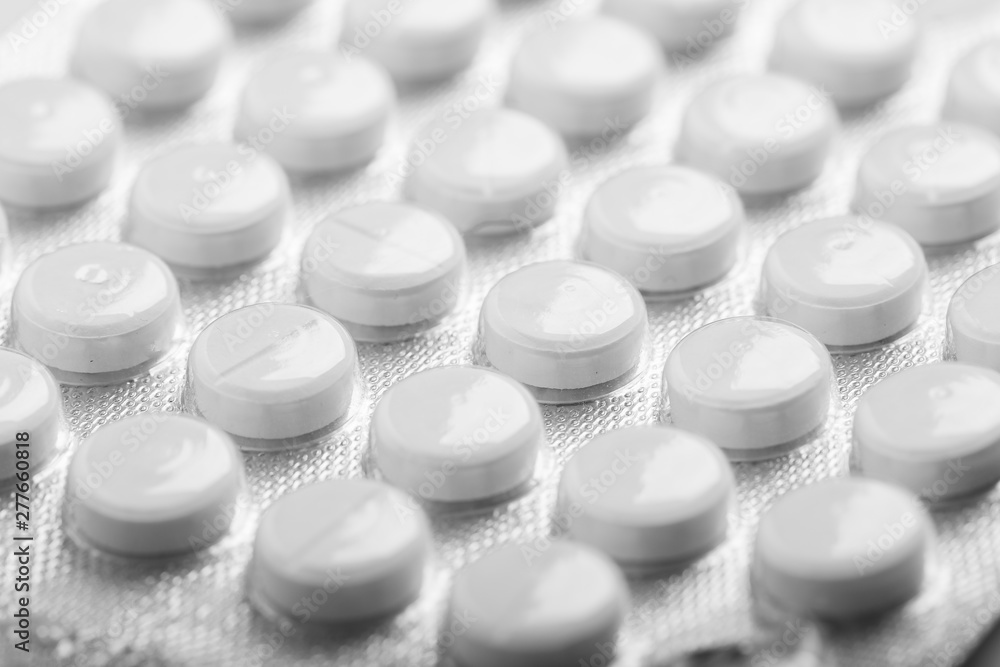 Packs of pills isolated on white background Packs of pills isolated on white background