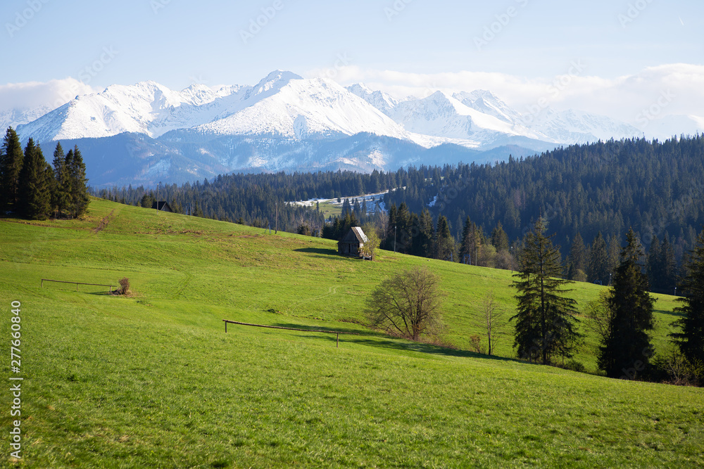 Beautiful view of the mountain landscape, Tatra National Park, Poland. High Tatras, Carpathians