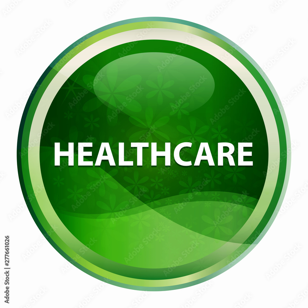 Healthcare Natural Green Round Button Healthcare Natural Green Round Button