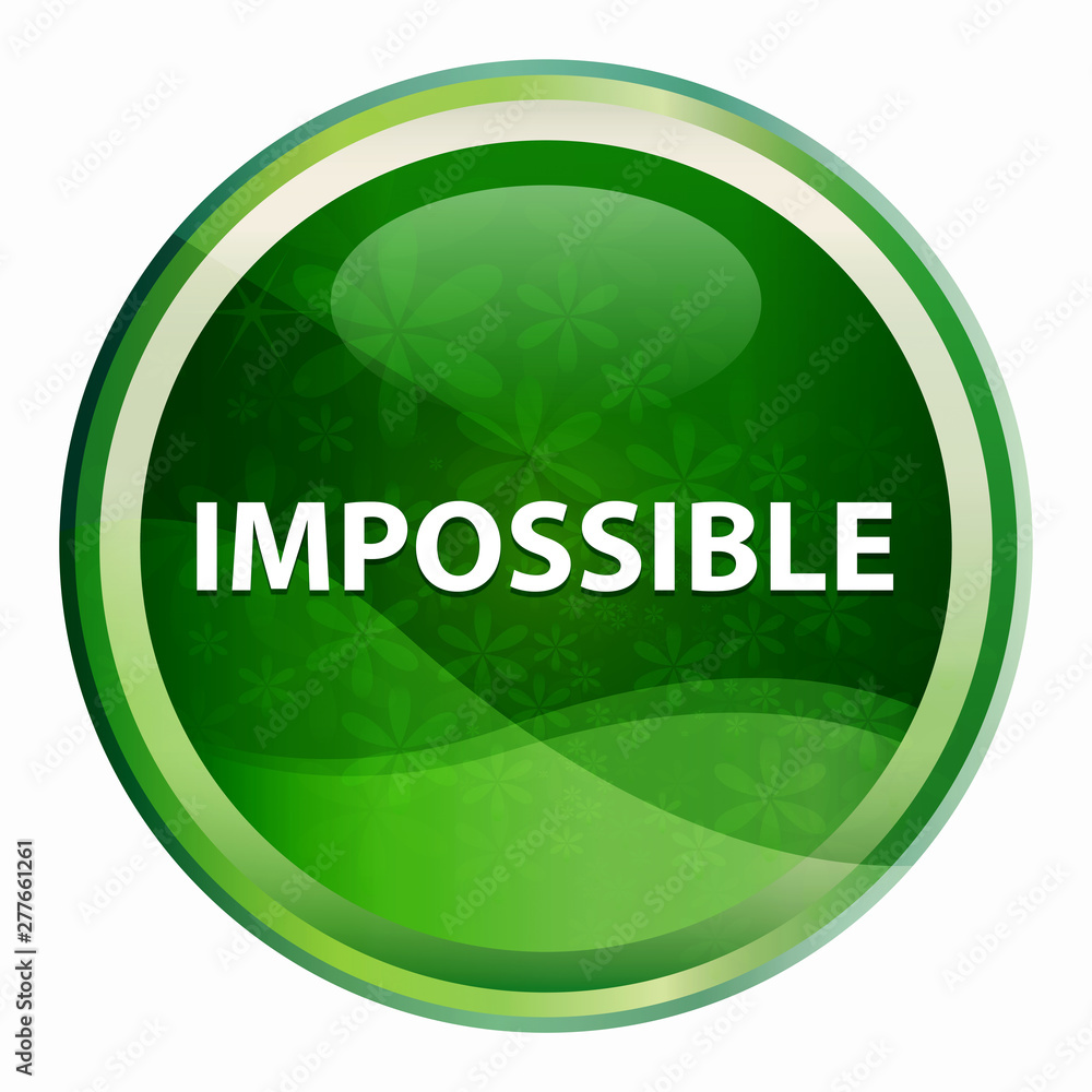 Impossible Natural Green Round Button Impossible Natural Green Round Button
