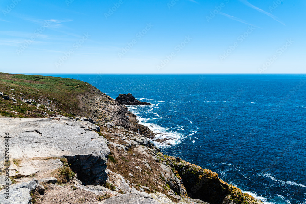 Seascape with cliffs in Pointe du Raz Seascape with cliffs in Pointe du Raz