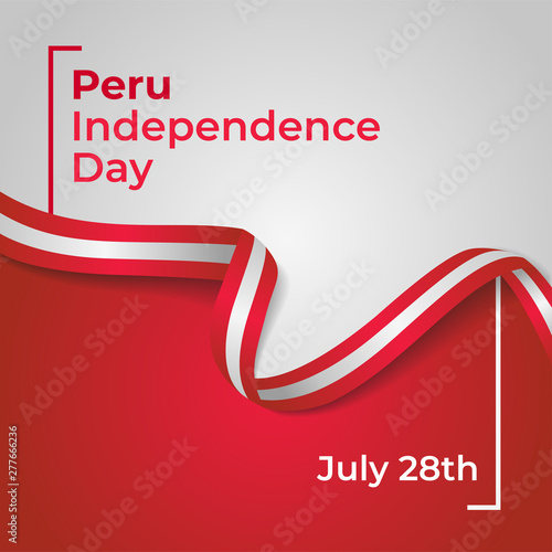 Happy Republic of Peru Independence Day Vector Design Template Illustration