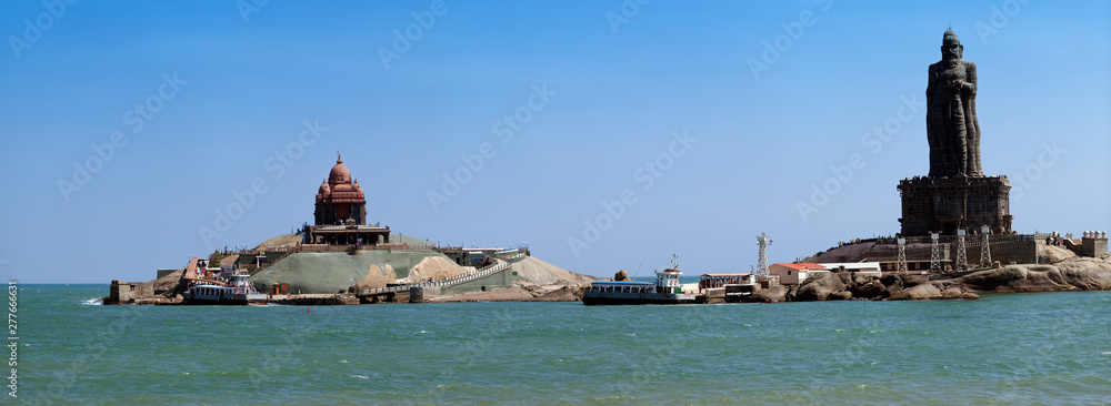 Vivekananda Rock Memorial and Thiruvalluvar Statue, Kanyakumari, India ...