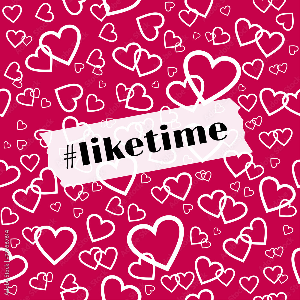Liketime vector template for social media blog