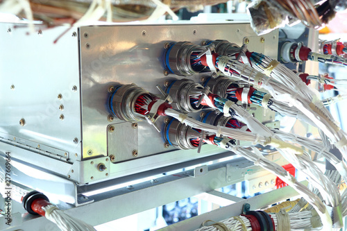 wiring harnesses through the connectors are connected to the unit