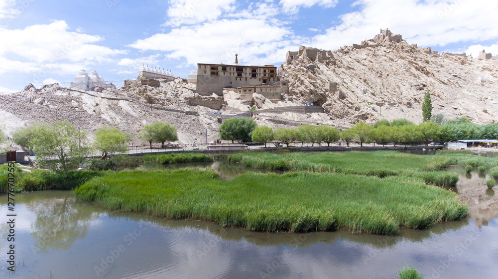 The Shey Monastery or Gompa and the Shey Palace complex are structures located on a hillock in Shey, 15 kilometres to the south of Leh in Ladakh, northern India on the Leh-Manali road.