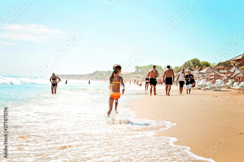 sunny day on beach in Bulgaria