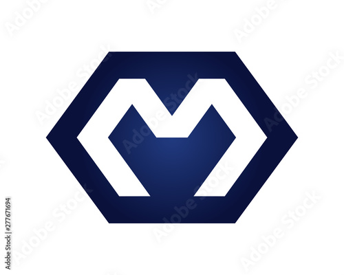Free Download M hexagon logo template 2 - GFXLoad
