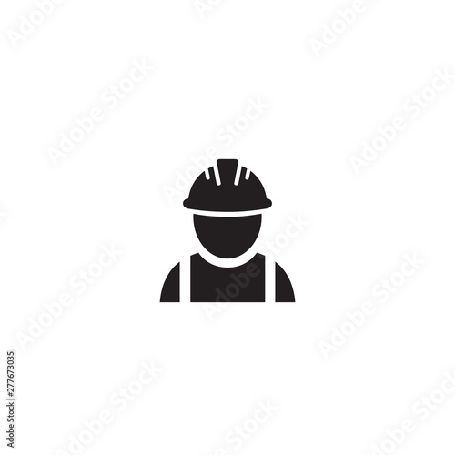 Construction worker vector icon