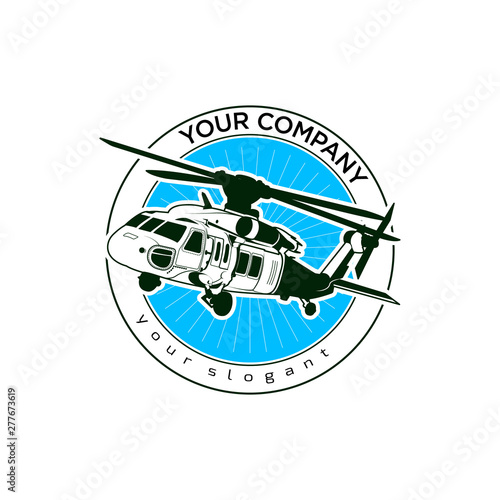 Vector Vintage Blackhawk Helicopter Logo. available eps and jpg files