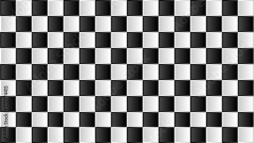 Black and white square abstract background - illustration