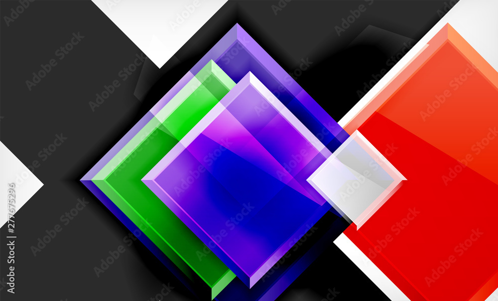 Bright colorful square shape blocks geometrical background Bright colorful square shape blocks geometrical background