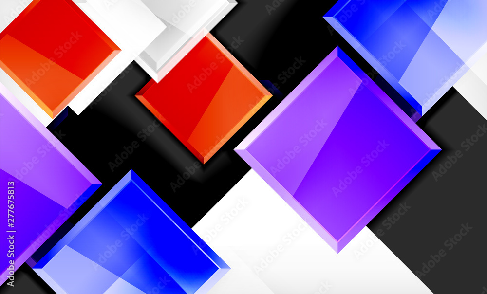 Bright colorful square shape blocks geometrical background Bright colorful square shape blocks geometrical background