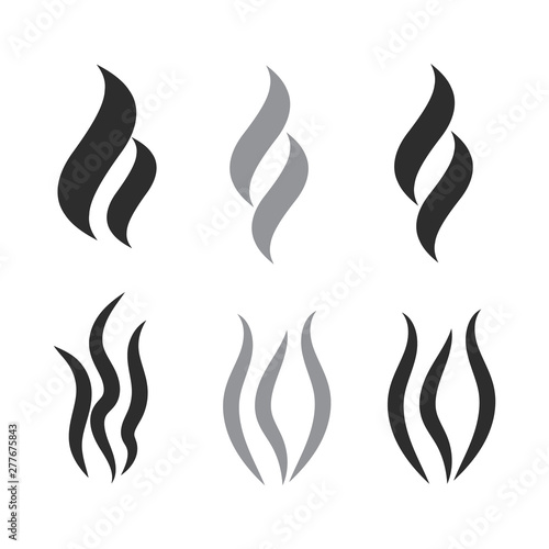 Smoke vector icon. Smoke shape vector sign