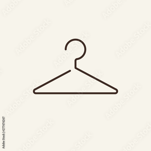 Hanger line icon. Fitting room, cloakroom, changing room. Laundry concept. Vector illustration can be used for topics like service, shopping, clothing
